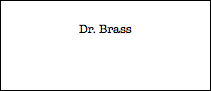Dr. Brass
